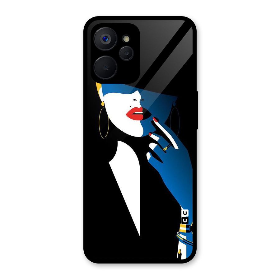Elegant Woman Glass Back Case for Realme 9i 5G
