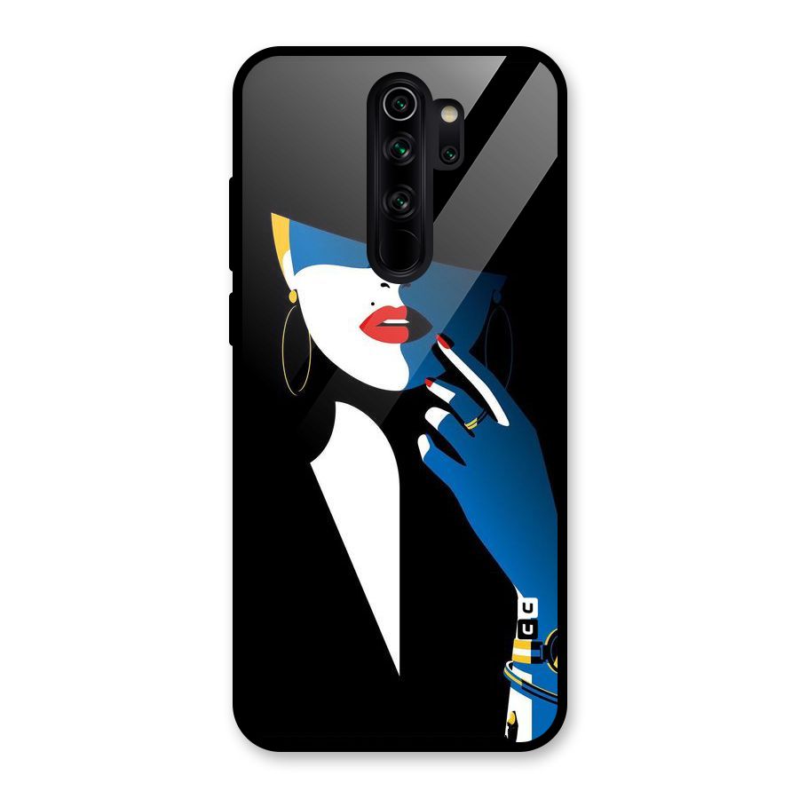 Elegant Woman Glass Back Case for Redmi Note 8 Pro
