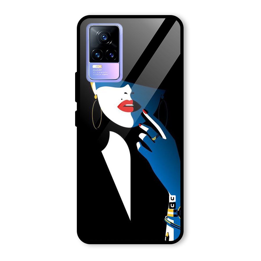 Elegant Woman Glass Back Case for Vivo Y73