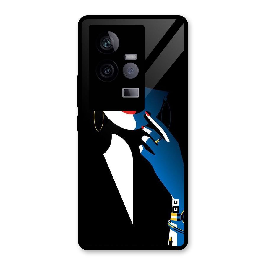 Elegant Woman Glass Back Case for Vivo iQOO 11 5G