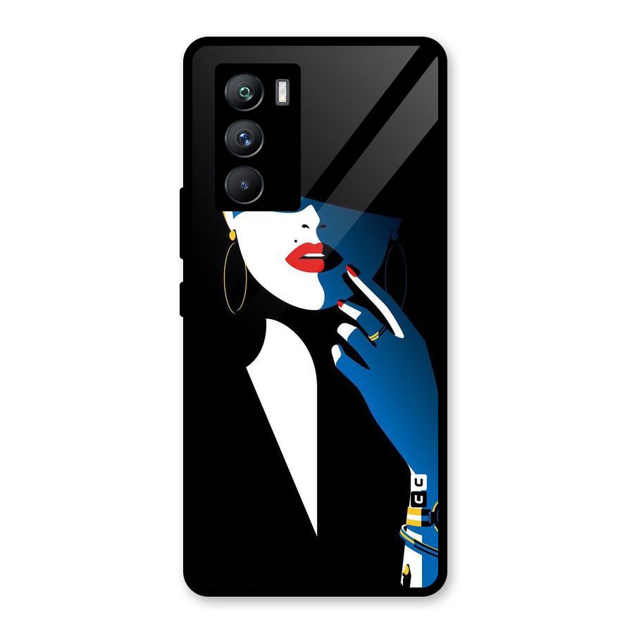 Elegant Woman Glass Back Case for Vivo iQOO 9 SE