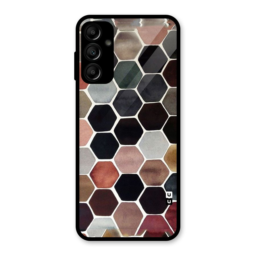 Elite Pastel Hexagons Glass Back Case for Galaxy A14 5G