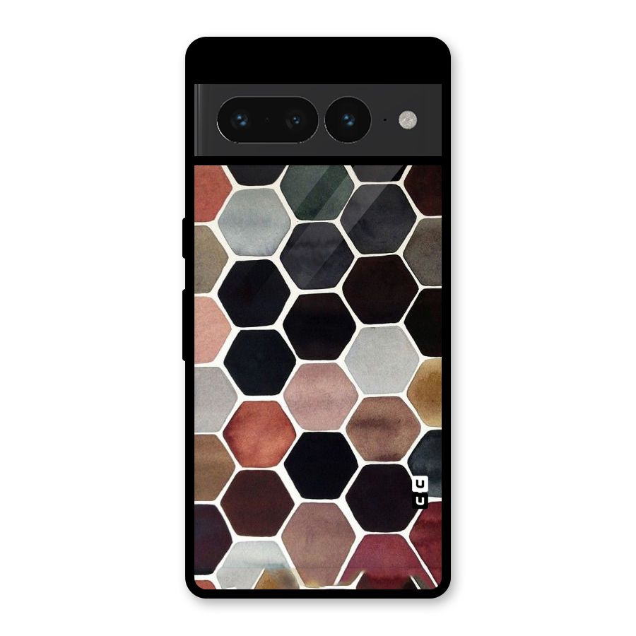 Elite Pastel Hexagons Glass Back Case for Google Pixel 7 Pro