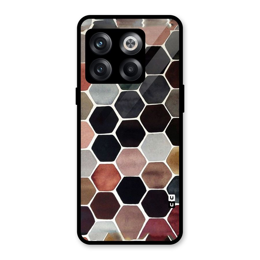 Elite Pastel Hexagons Glass Back Case for OnePlus 10T