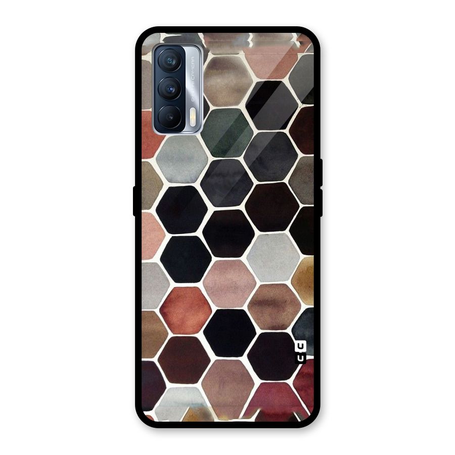 Elite Pastel Hexagons Glass Back Case for Realme X7
