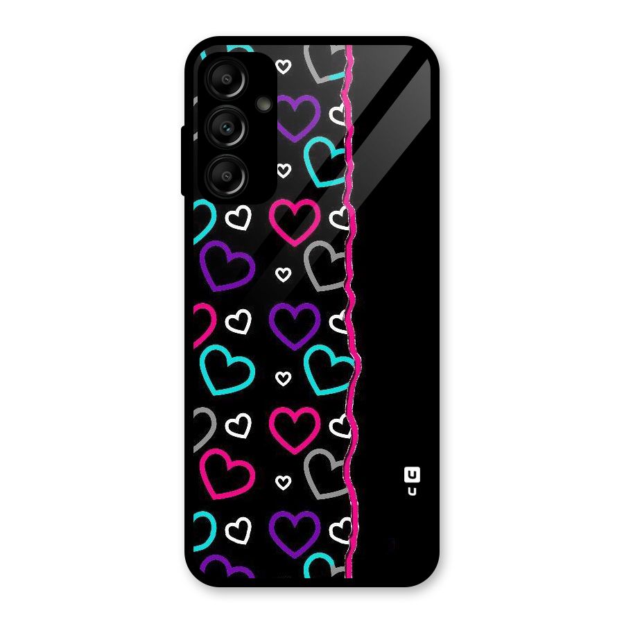 Empty Hearts Glass Back Case for Galaxy A14 5G