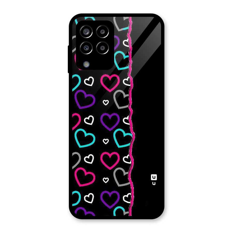 Empty Hearts Glass Back Case for Galaxy M33