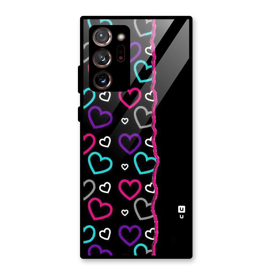 Empty Hearts Glass Back Case for Galaxy Note 20 Ultra 5G
