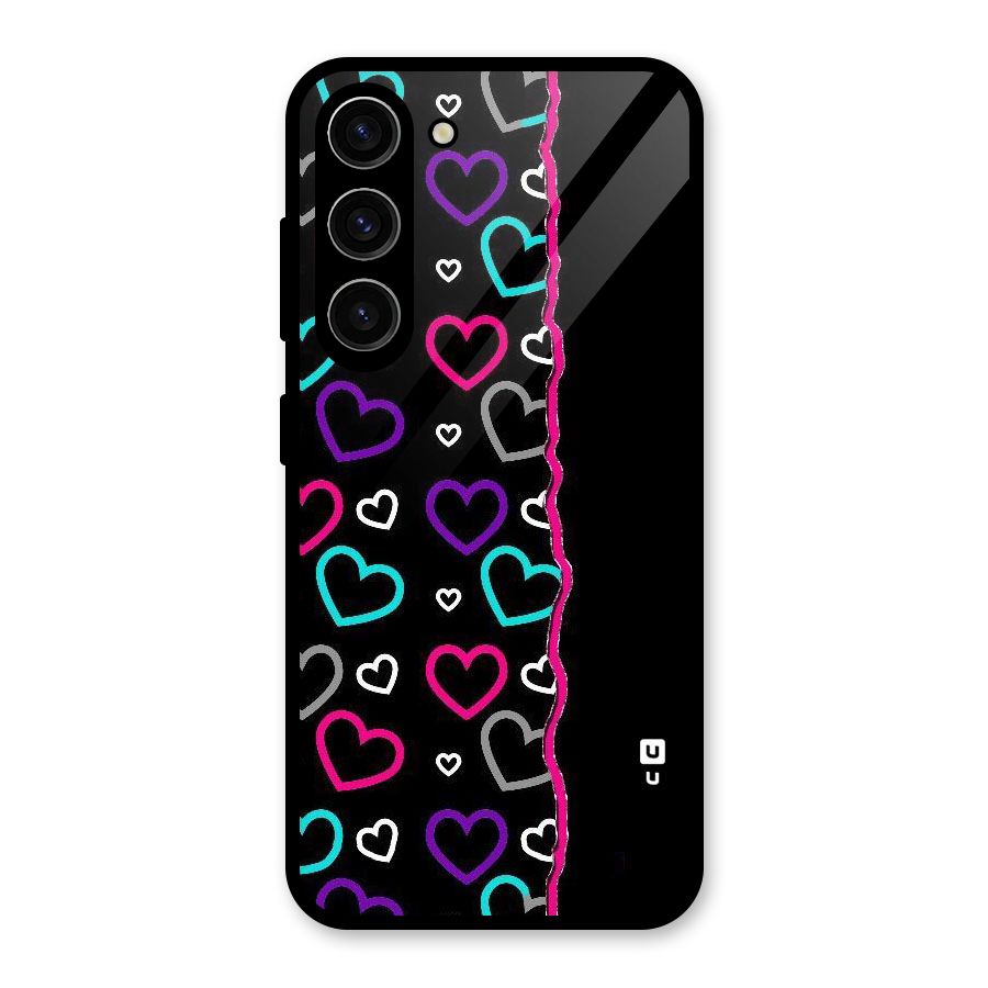 Empty Hearts Glass Back Case for Galaxy S23