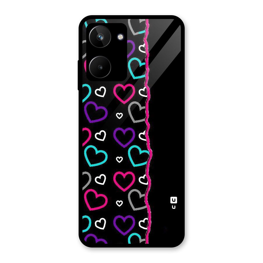 Empty Hearts Glass Back Case for Realme 10