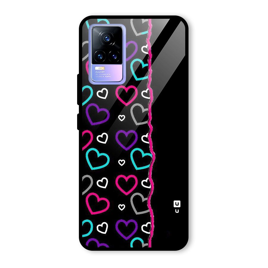 Empty Hearts Glass Back Case for Vivo Y73