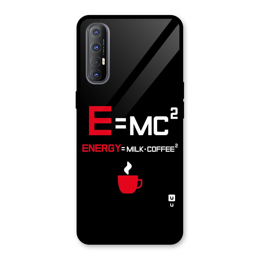 Energy Coffee Equation Glass Back Case for Oppo Reno3 Pro