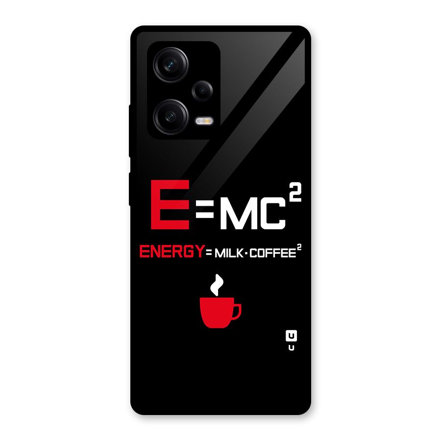 Energy Coffee Equation Glass Back Case for Redmi Note 12 Pro