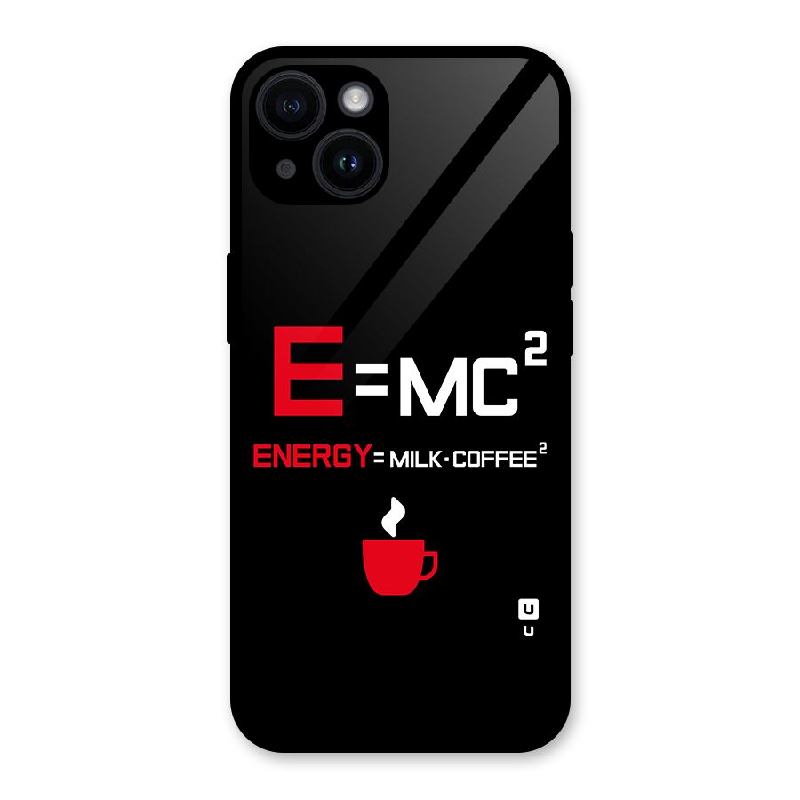 Energy Coffee Equation Glass Back Case for iPhone 14