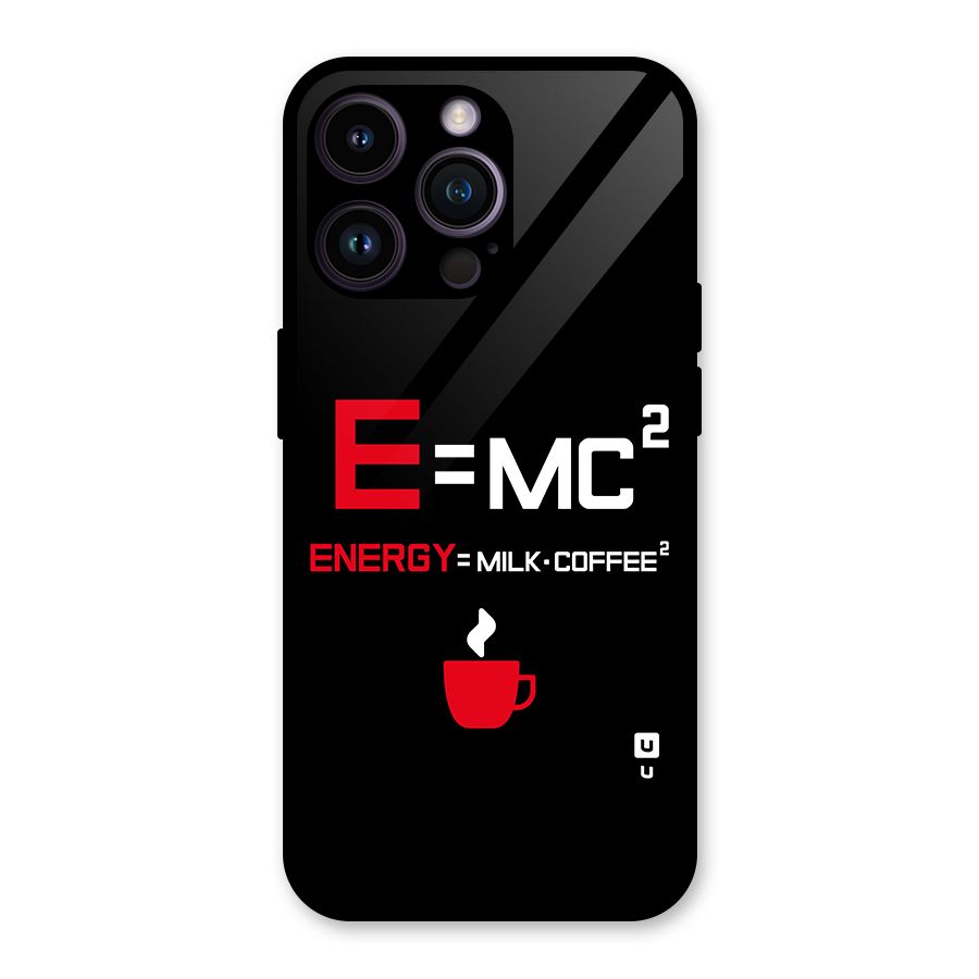 Energy Coffee Equation Glass Back Case for iPhone 14 Pro Max