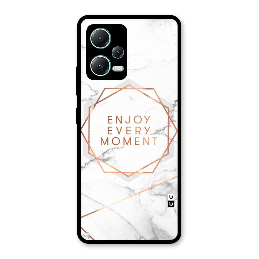 Enjoy Every Moment Glass Back Case for Redmi Note 12 5G