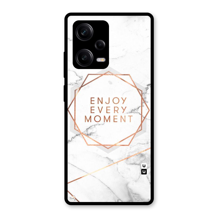 Enjoy Every Moment Glass Back Case for Redmi Note 12 Pro