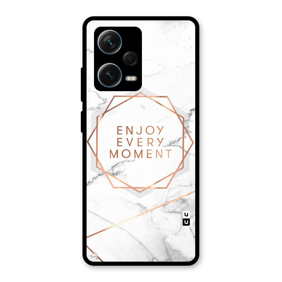 Enjoy Every Moment Glass Back Case for Redmi Note 12 Pro Plus 5G