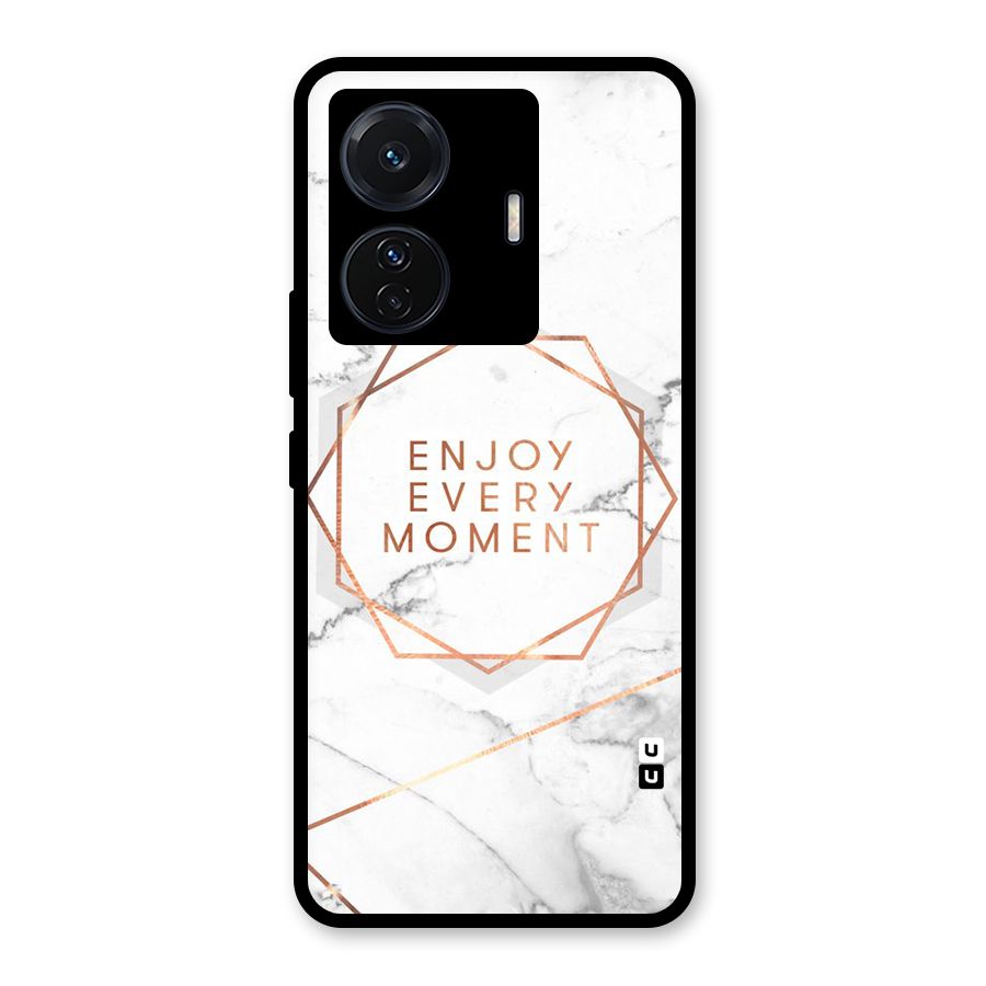 Enjoy Every Moment Glass Back Case for Vivo T1 Pro