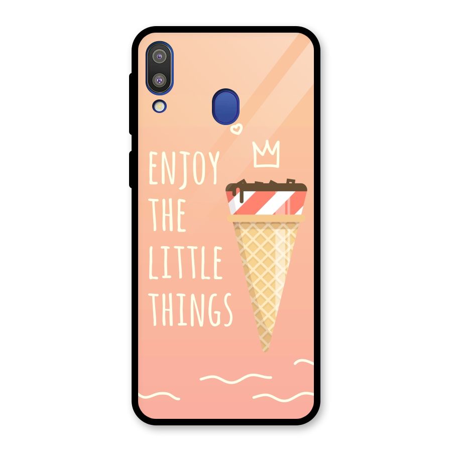 Enjoy the Little Things Glass Back Case for Galaxy M20
