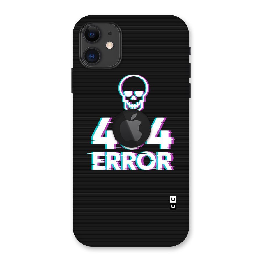 Error 404 Skull Back Case for iPhone 11 Logo Cut
