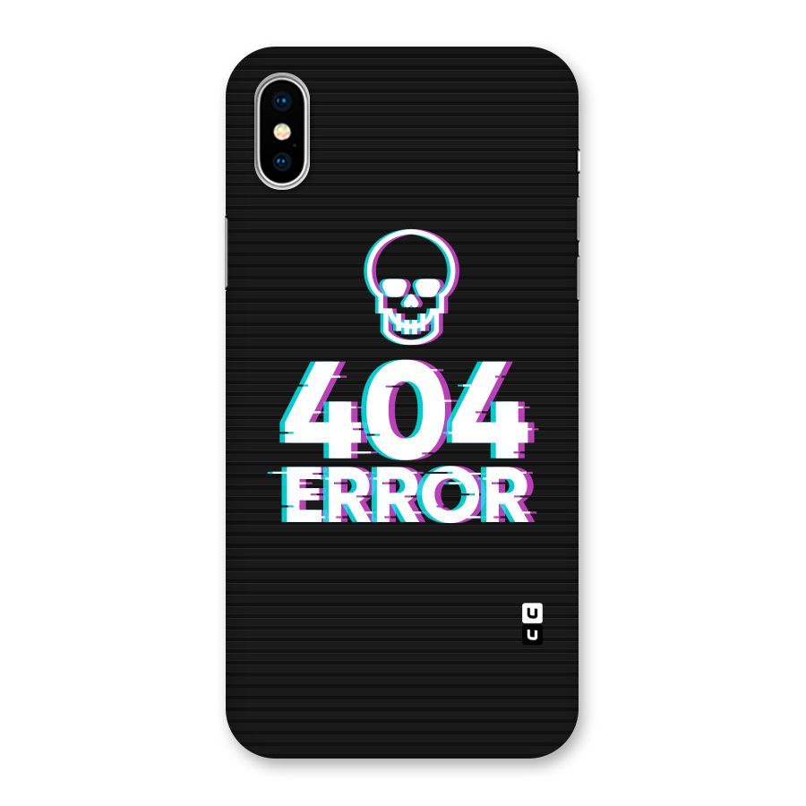 Error 404 Skull Back Case for iPhone X
