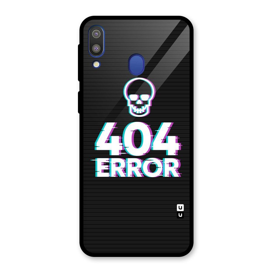 Error 404 Skull Glass Back Case for Galaxy M20