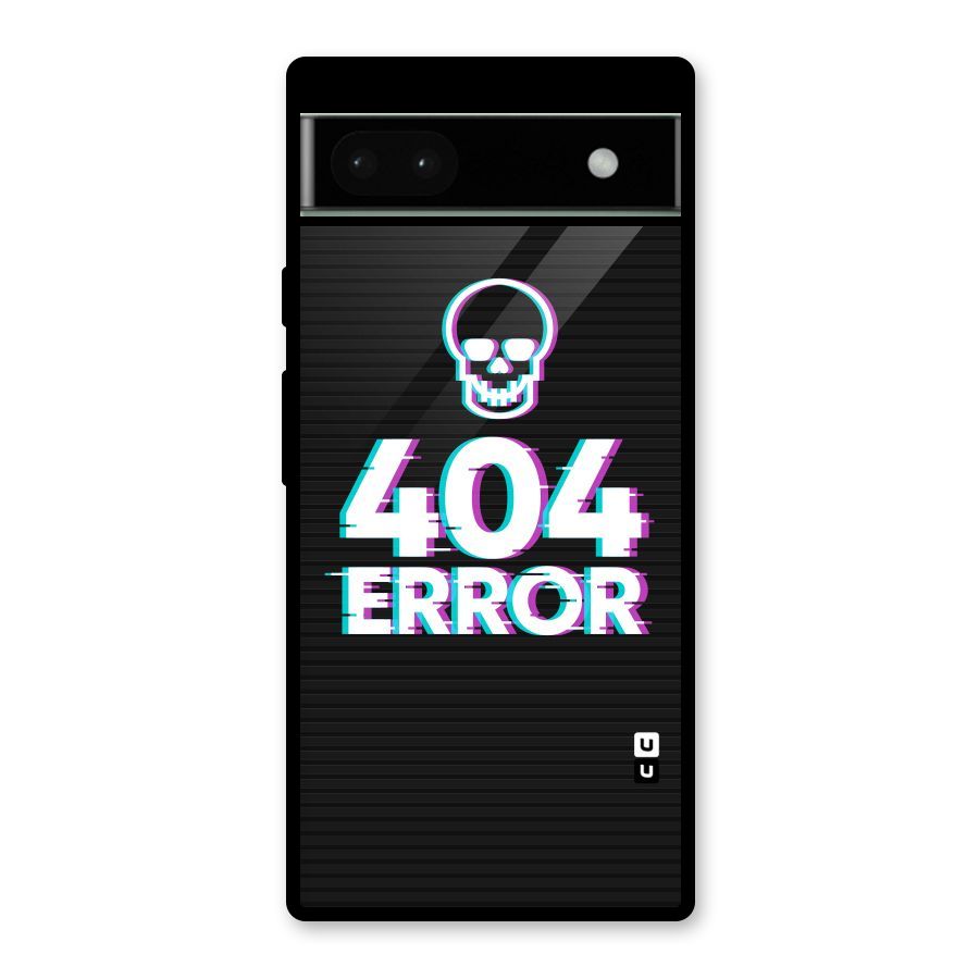 Error 404 Skull Glass Back Case for Google Pixel 6a