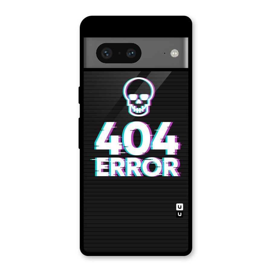 Error 404 Skull Glass Back Case for Google Pixel 7