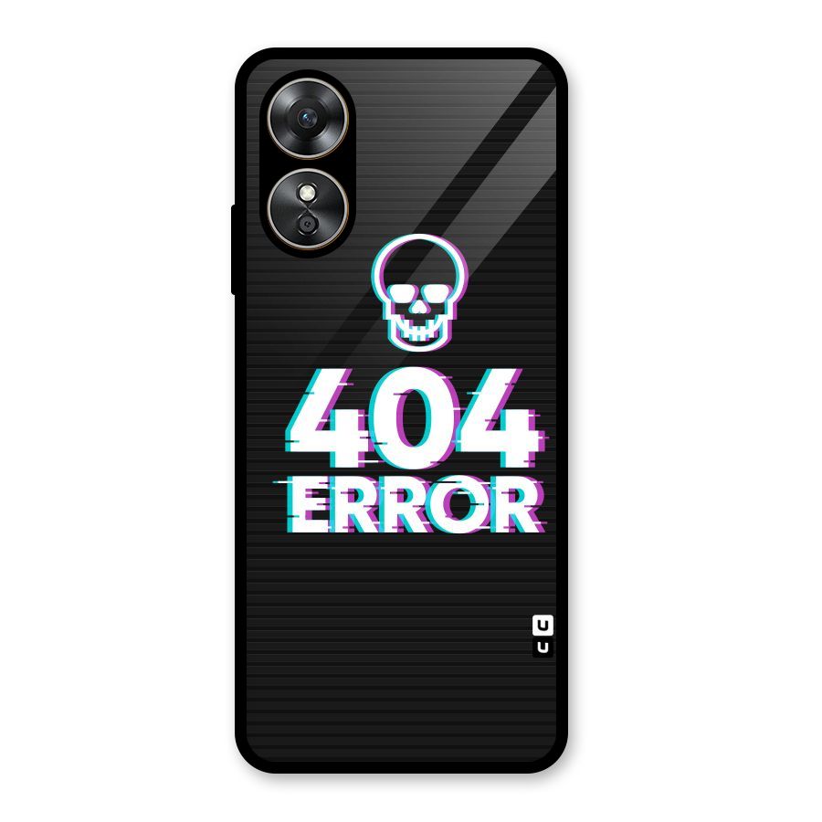 Error 404 Skull Glass Back Case for Oppo A17