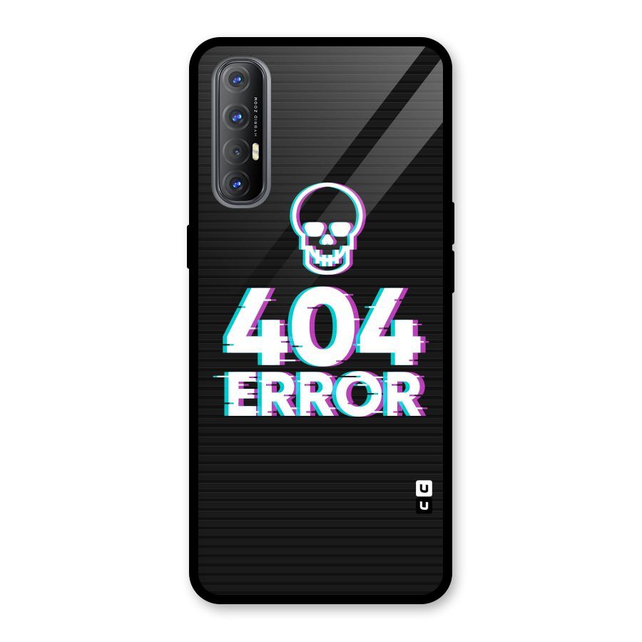 Error 404 Skull Glass Back Case for Oppo Reno3 Pro