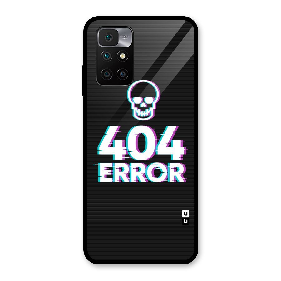 Error 404 Skull Glass Back Case for Redmi 10 Prime