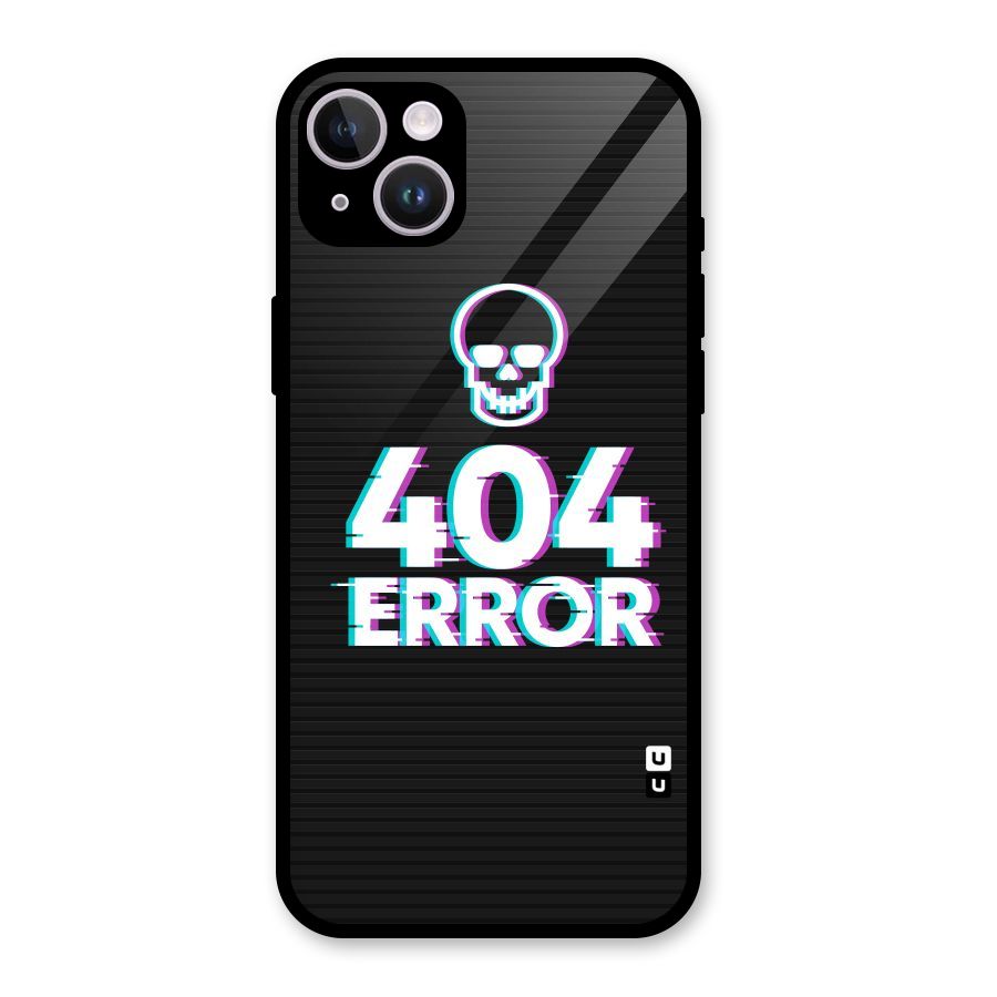 Error 404 Skull Glass Back Case for iPhone 14 Plus