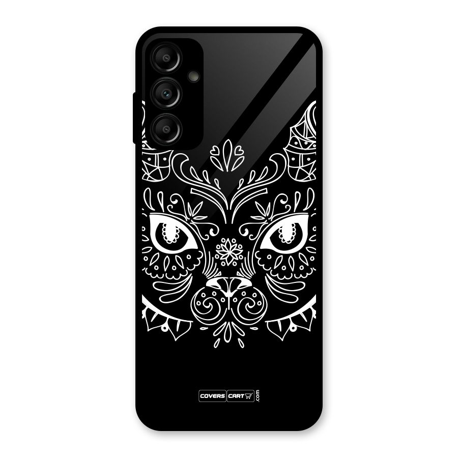 Ethnic Cat Design Glass Back Case for Galaxy A14 5G