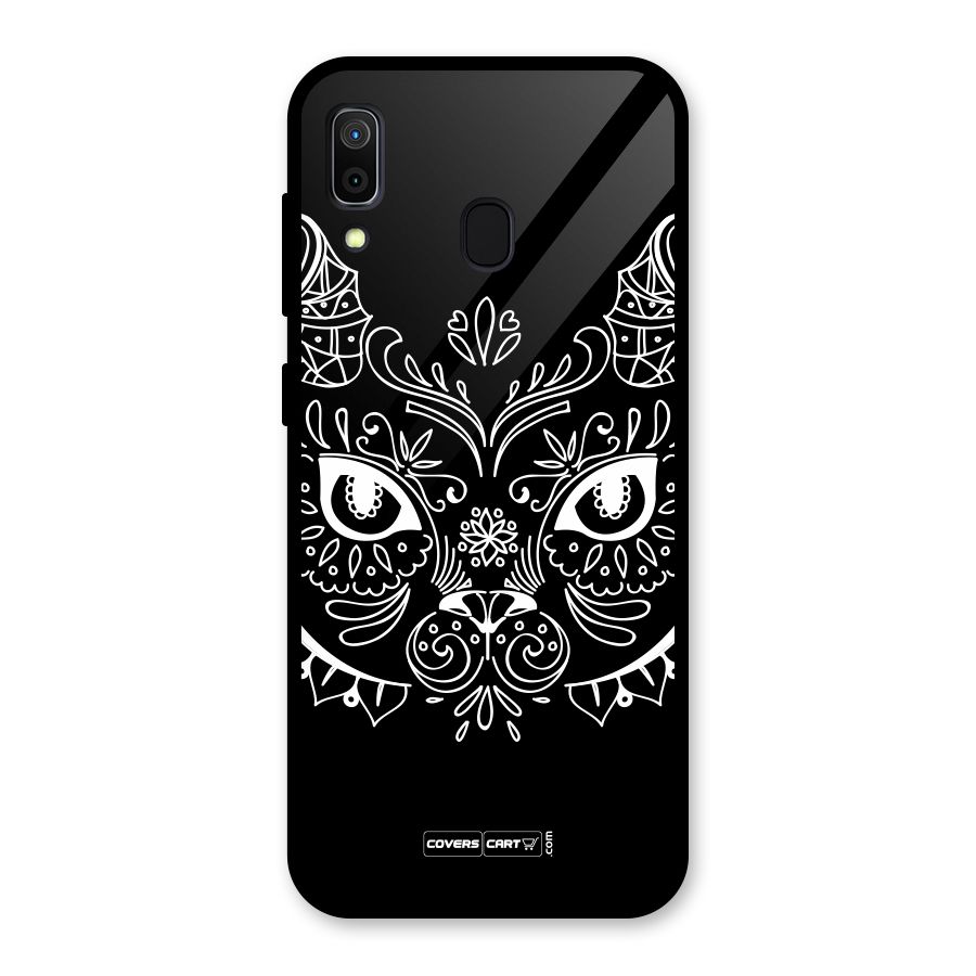 Ethnic Cat Design Glass Back Case for Galaxy A30