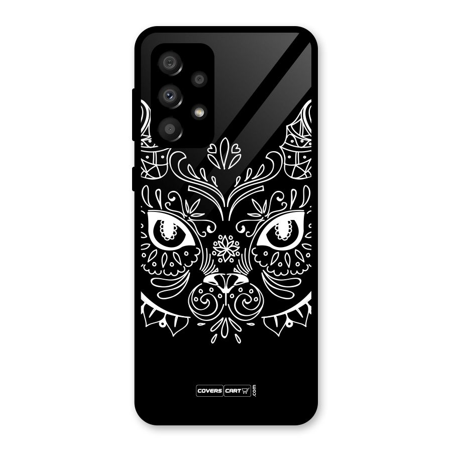 Ethnic Cat Design Glass Back Case for Galaxy A32