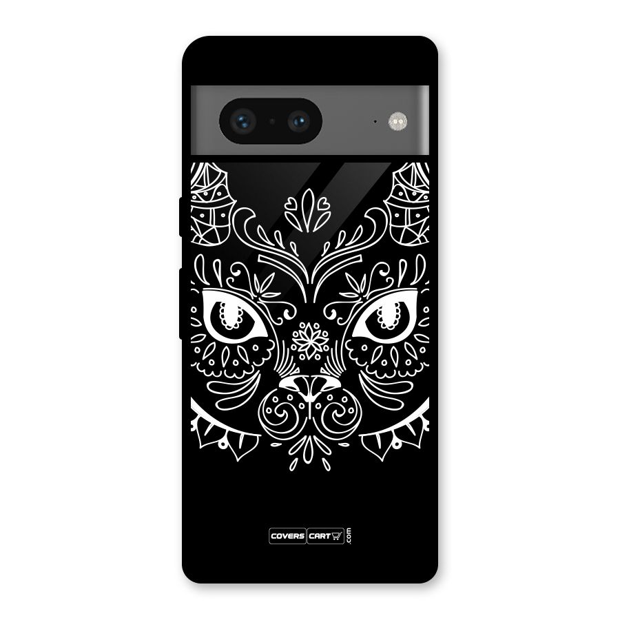 Ethnic Cat Design Glass Back Case for Google Pixel 7