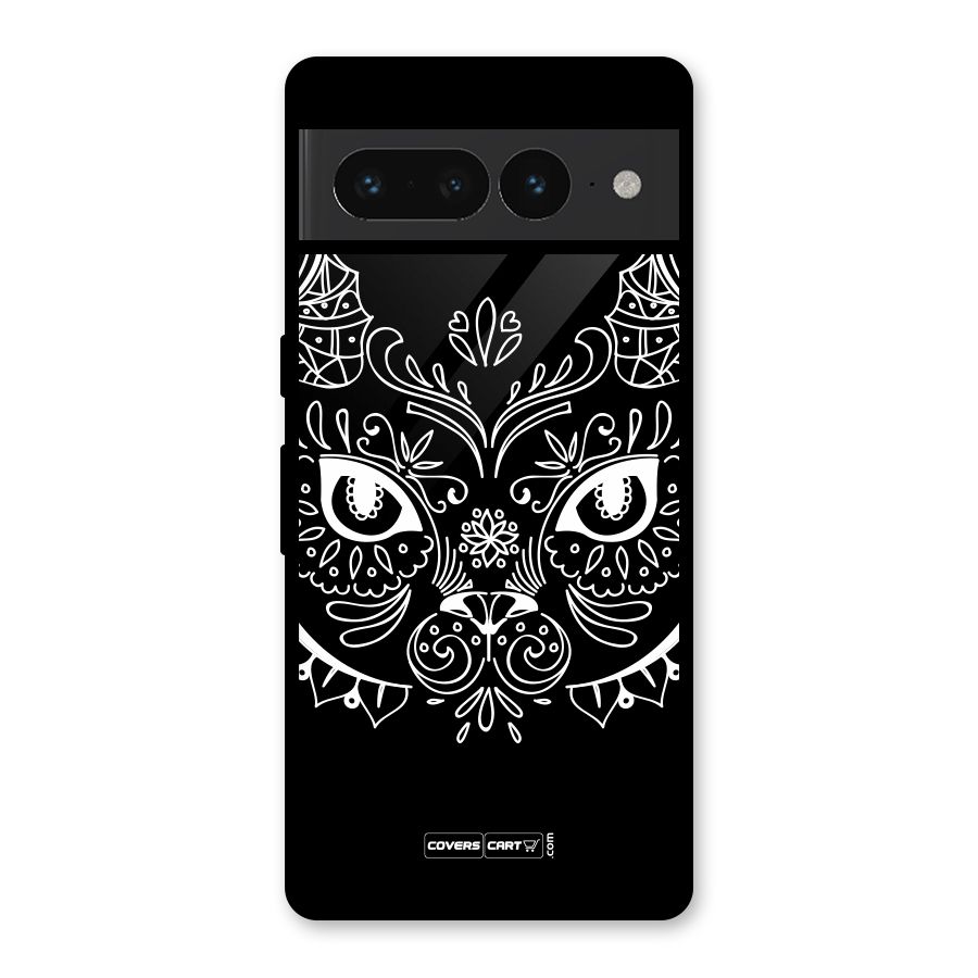 Ethnic Cat Design Glass Back Case for Google Pixel 7 Pro