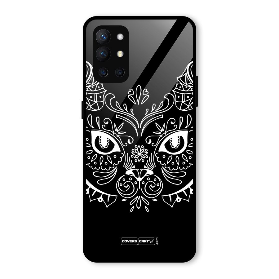 Ethnic Cat Design Glass Back Case for OnePlus 9R