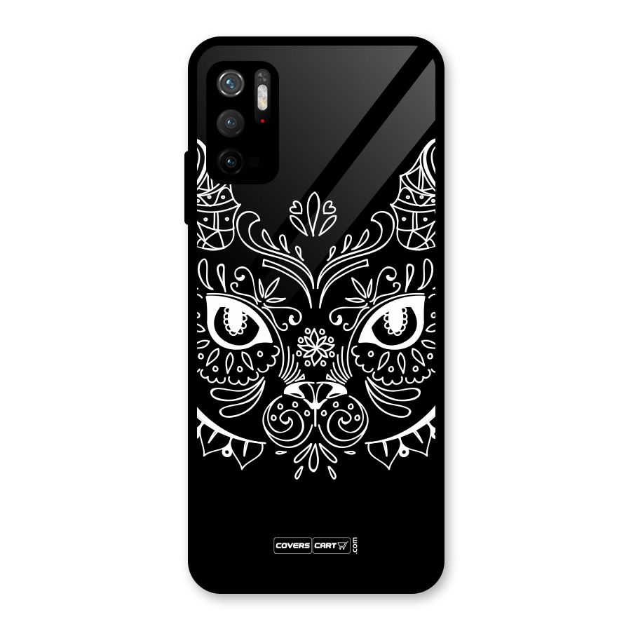 Ethnic Cat Design Glass Back Case for Poco M3 Pro 5G