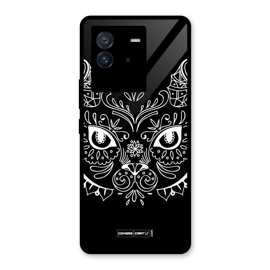 Ethnic Cat Design Glass Back Case for Vivo iQOO Neo 6 5G