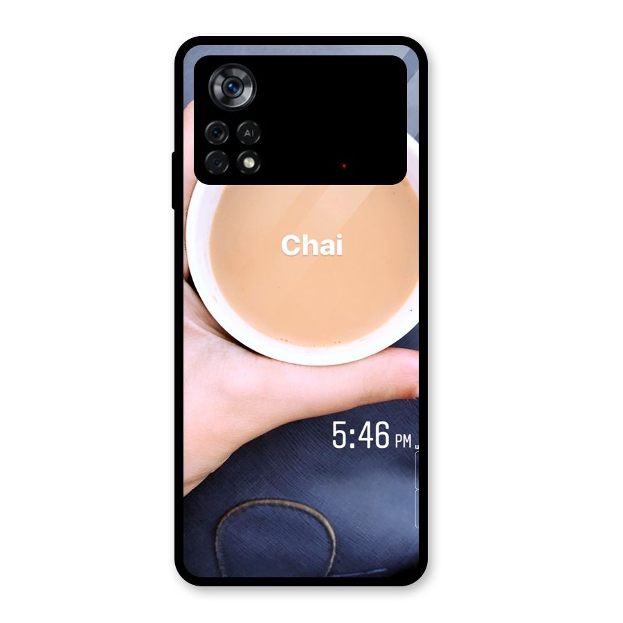 Evening Tea Glass Back Case for Poco X4 Pro 5G