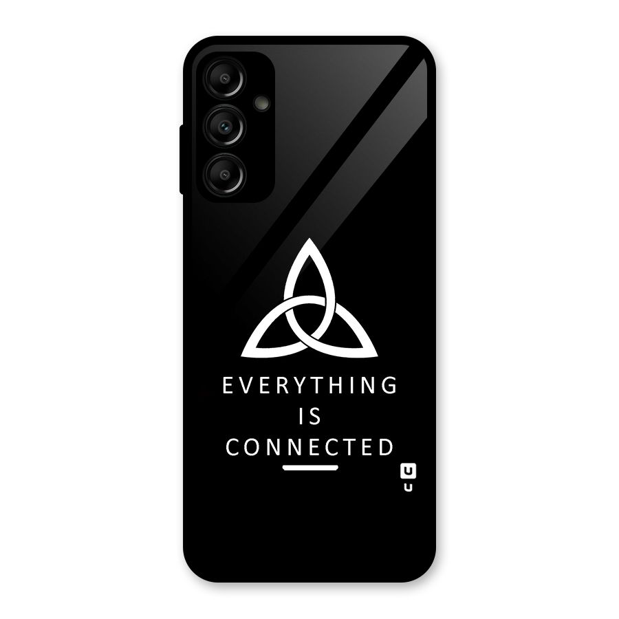 Everything is Connected Typography Glass Back Case for Galaxy A14 5G