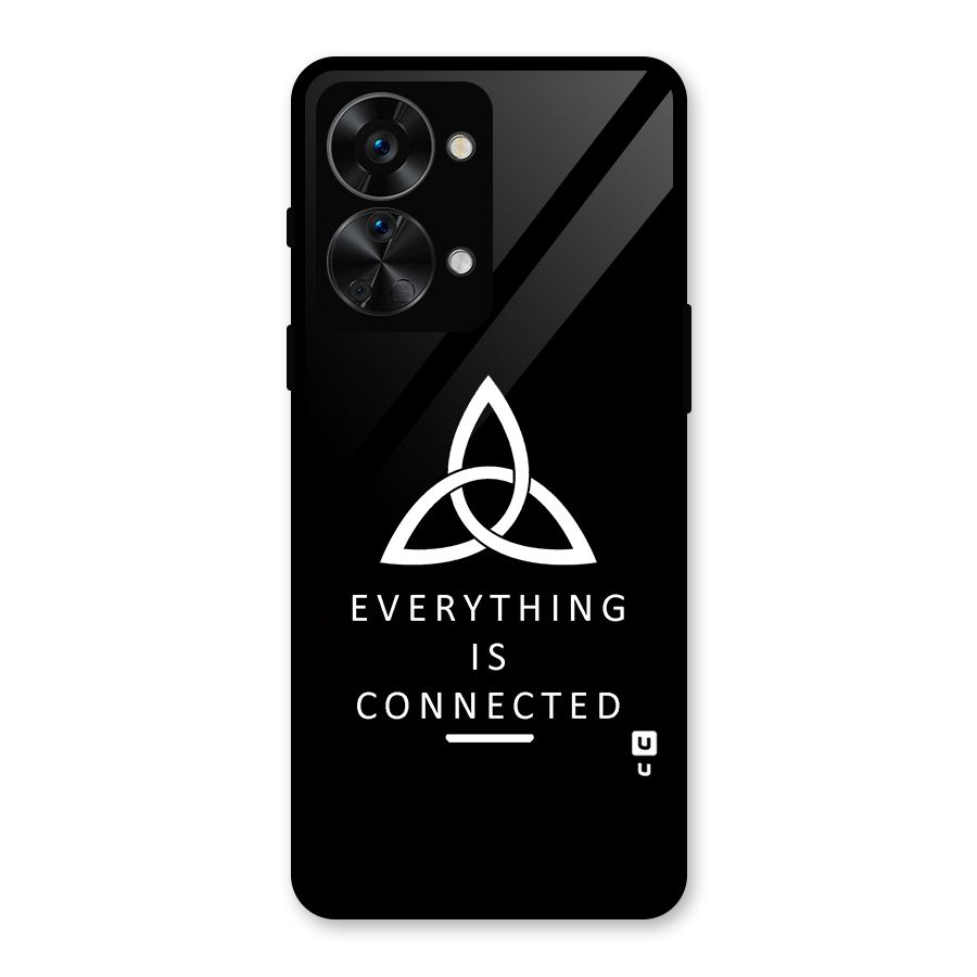 Everything is Connected Typography Glass Back Case for OnePlus Nord 2T