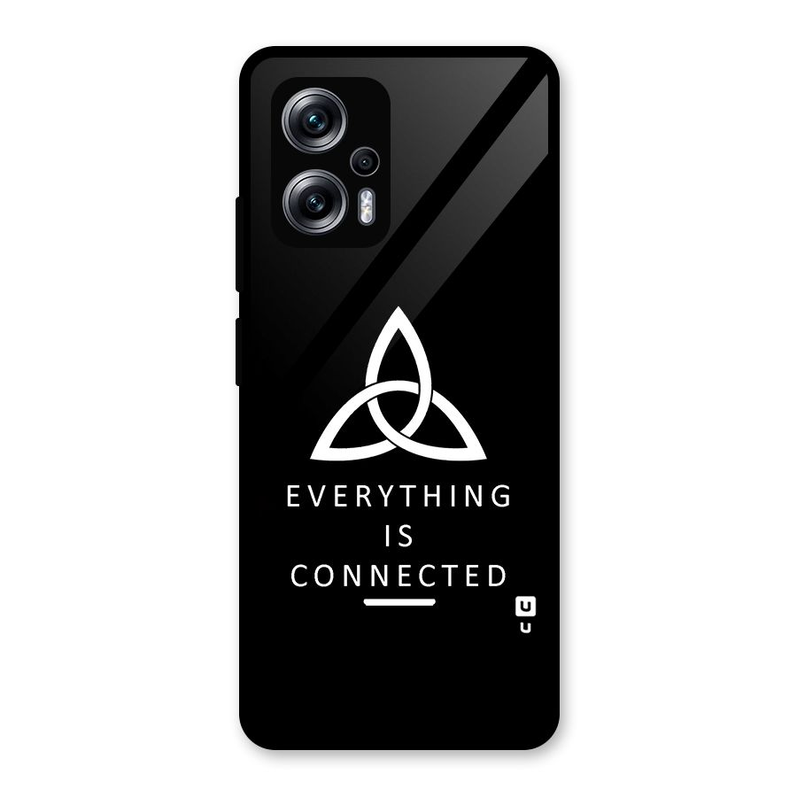 Everything is Connected Typography Glass Back Case for Redmi K50i