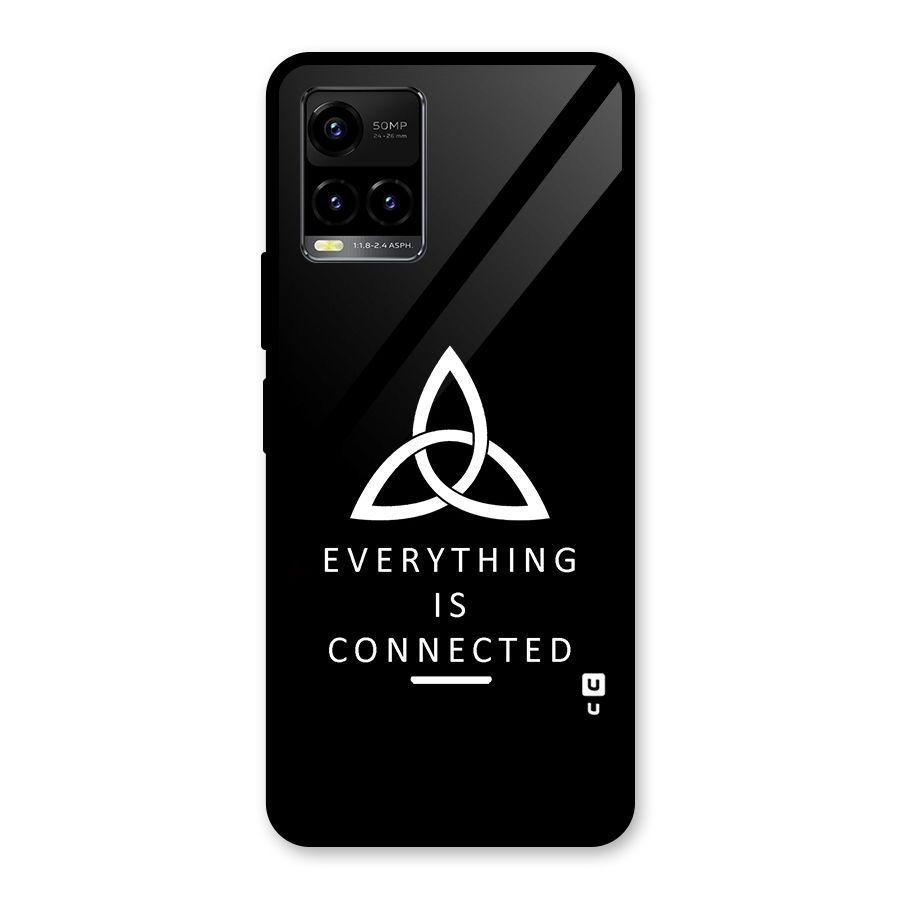 Everything is Connected Typography Glass Back Case for Vivo Y21 2021