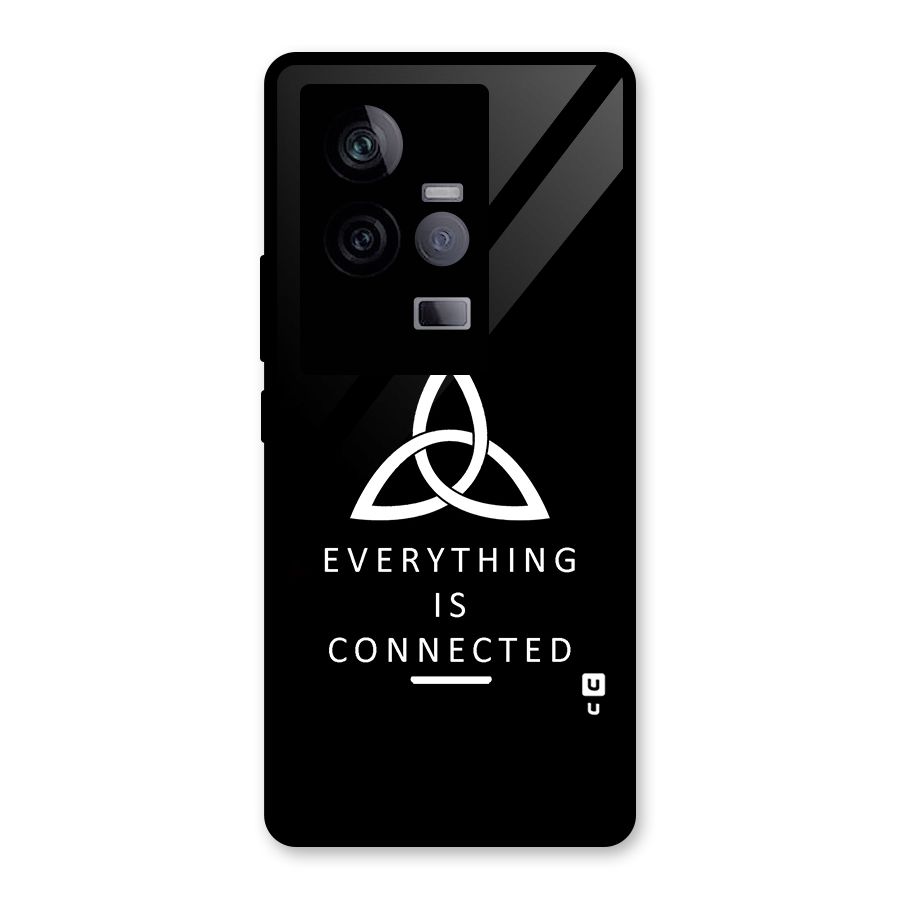 Everything is Connected Typography Glass Back Case for Vivo iQOO 11 5G