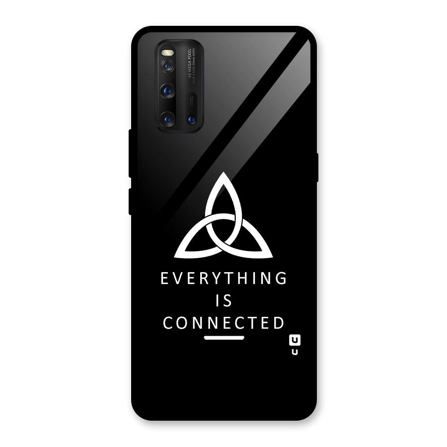 Everything is Connected Typography Glass Back Case for Vivo iQOO 3