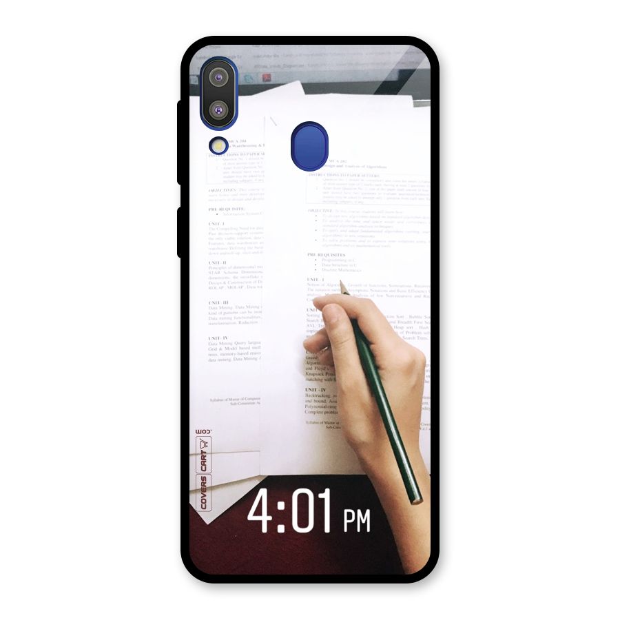 Exam Time Blues Glass Back Case for Galaxy M20