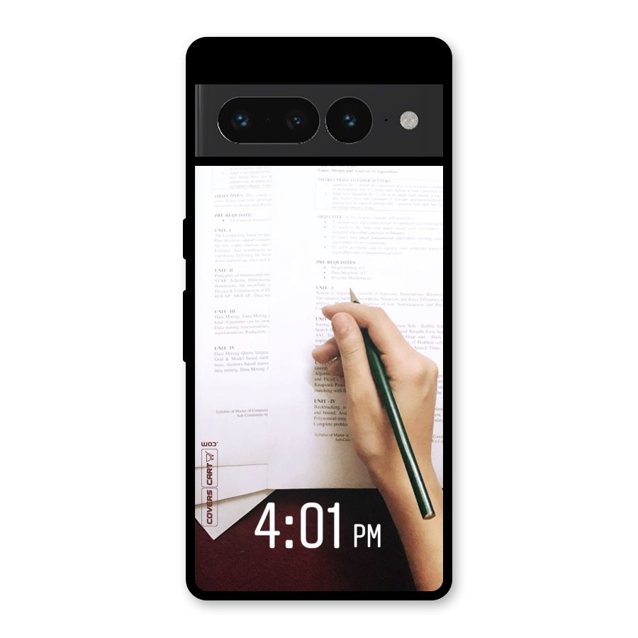 Exam Time Blues Glass Back Case for Google Pixel 7 Pro